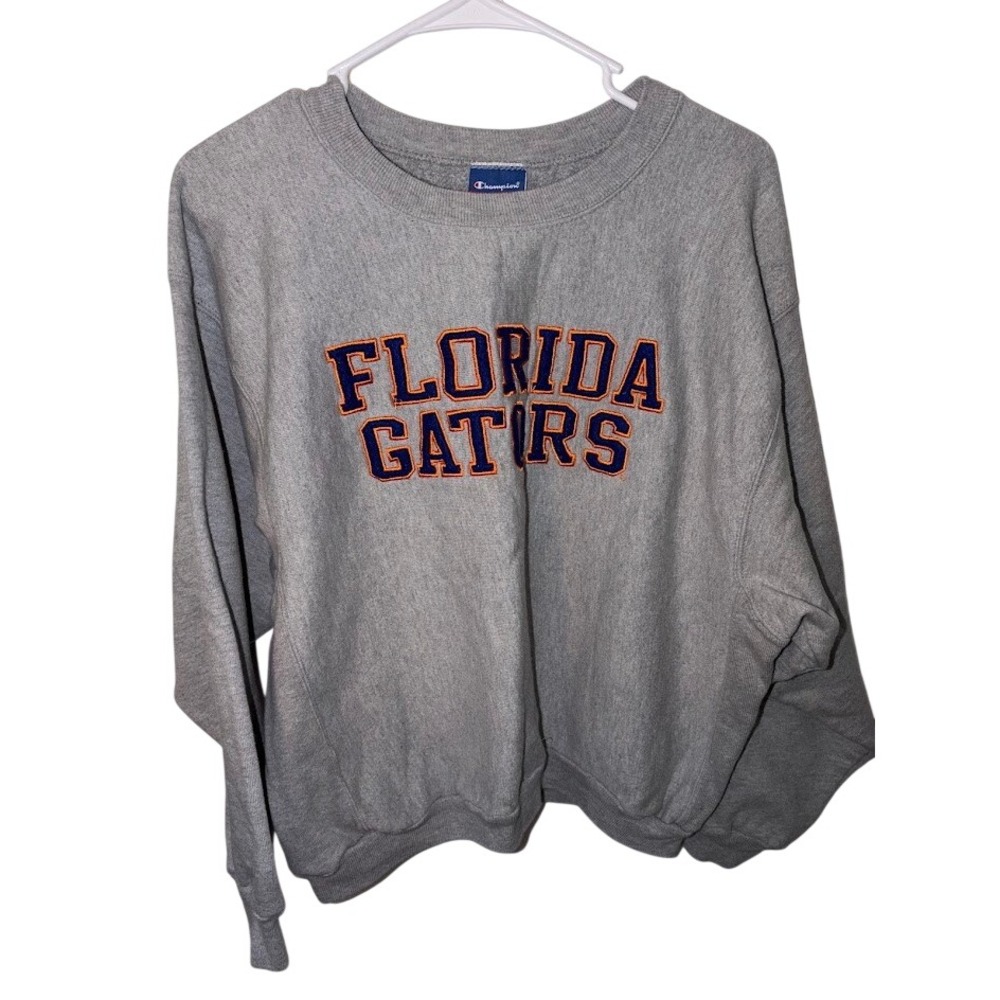Champion Reverse Weave Florida Gators Sweatshirt Gray Mens Medium Crewneck